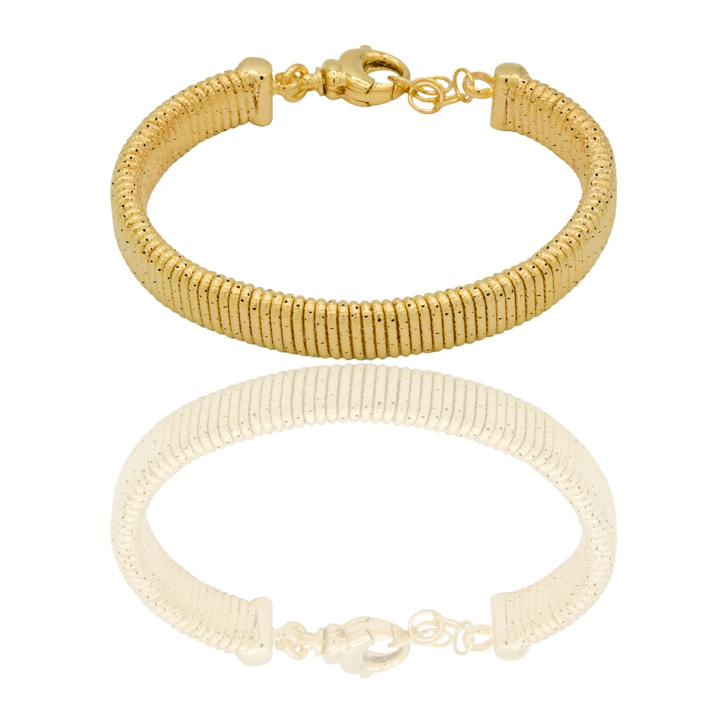 Bracciali Oro Giallo Sfaccettata, Sfere  Solo Oro spessore 10 mm