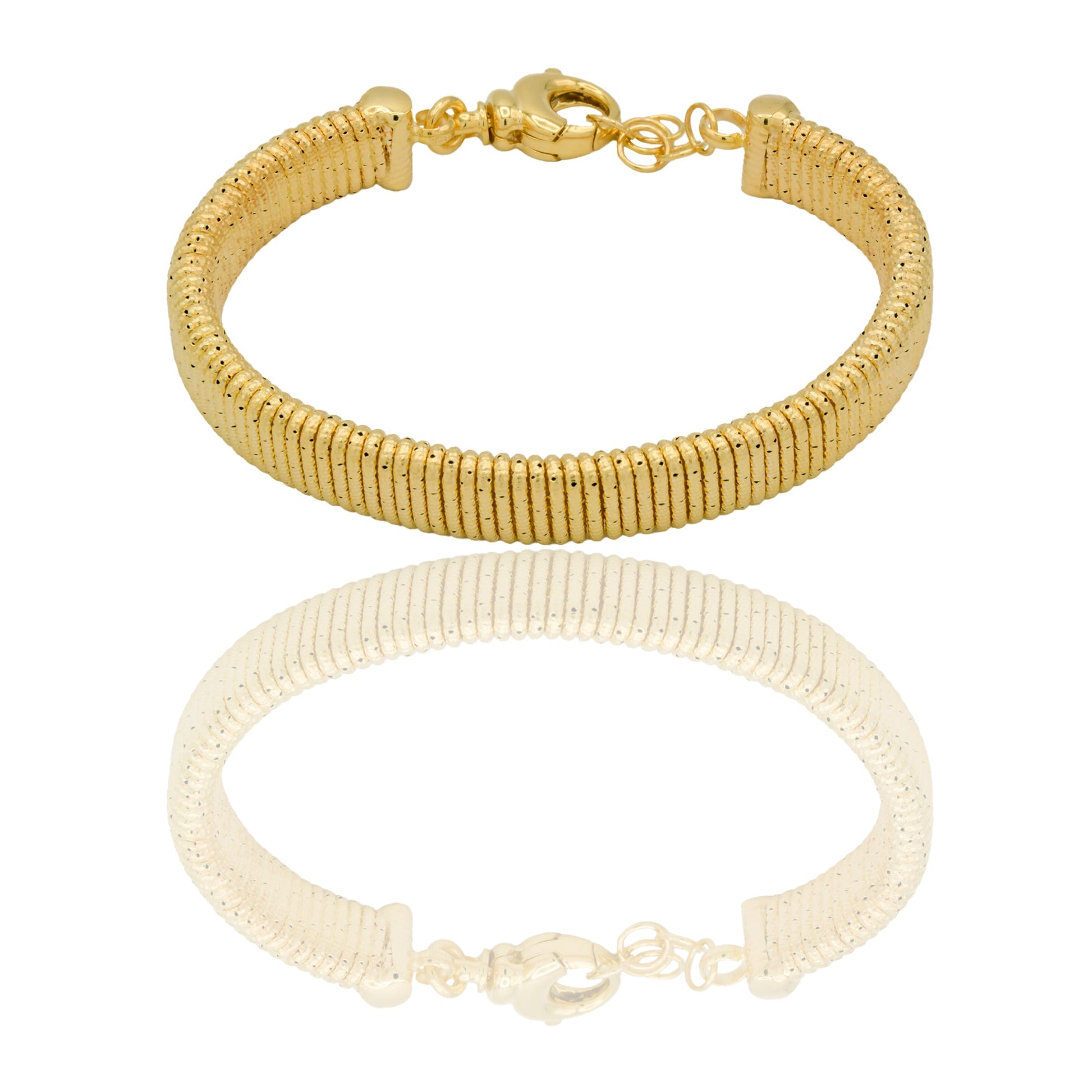 Bracciali Oro Giallo Sfaccettata, Sfere  Solo Oro spessore 10 mm