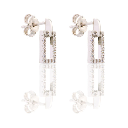 ORECCHINI DONNA RETTANGOLO PENDENTE