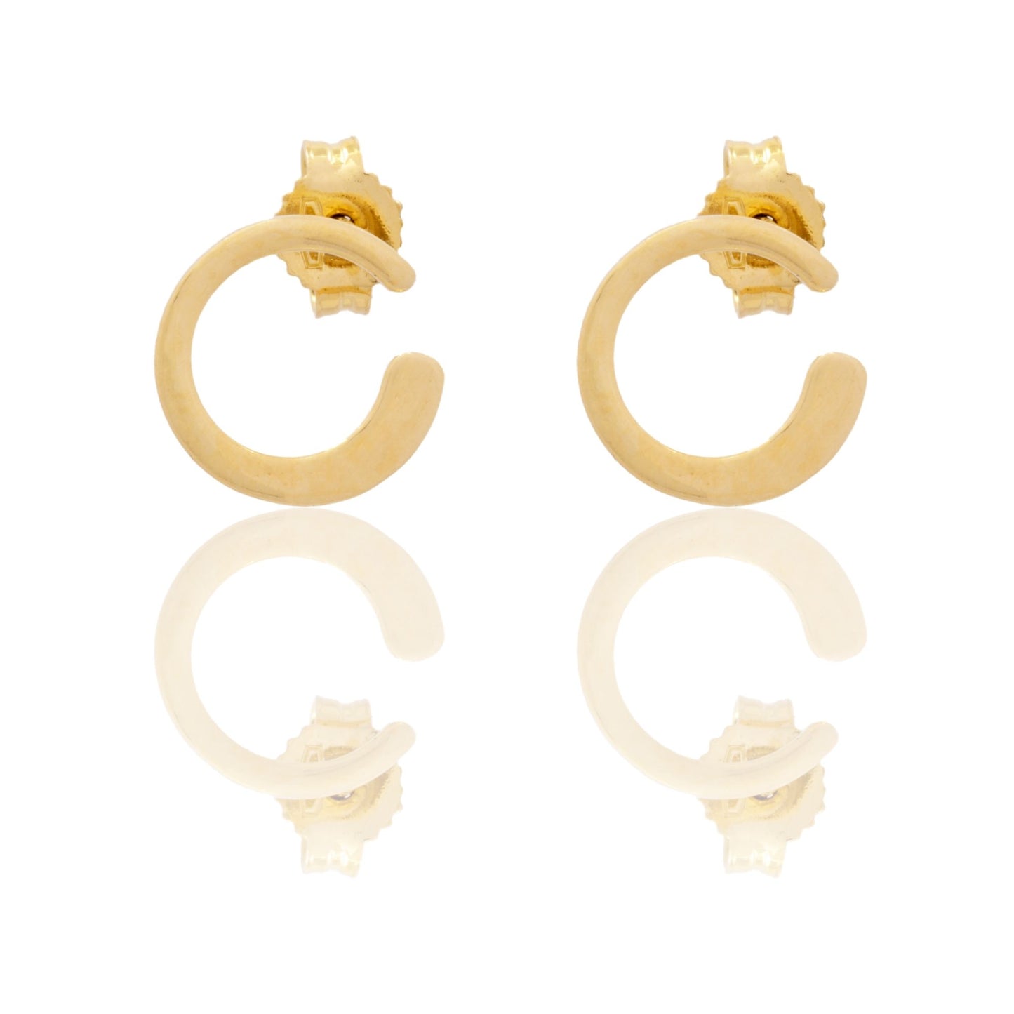 Orecchini Oro Giallo Oro 18 carati Semicerchio Solo Oro