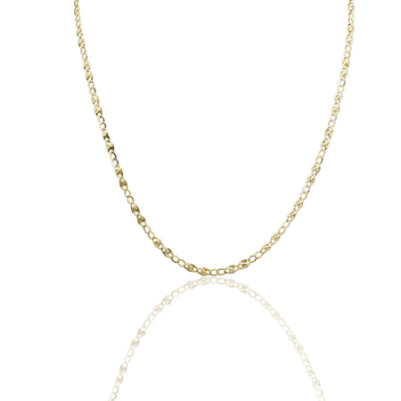 Collana Oro Giallo Oro 18 carati Catena Piatta Solo Oro cm.50