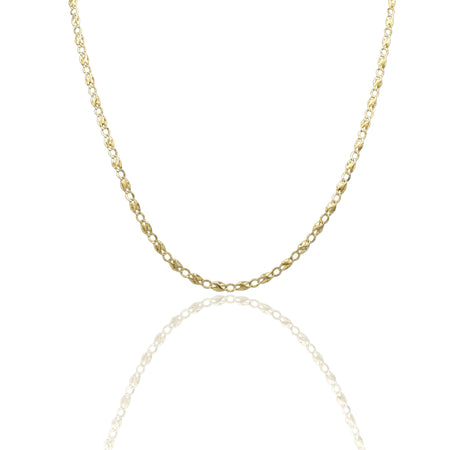 Collana Oro Giallo Oro 18 carati Catena Piatta Solo Oro cm.50
