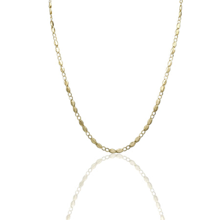 Collana Oro Giallo Oro 18 carati Catena Piatta Solo Oro cm.50