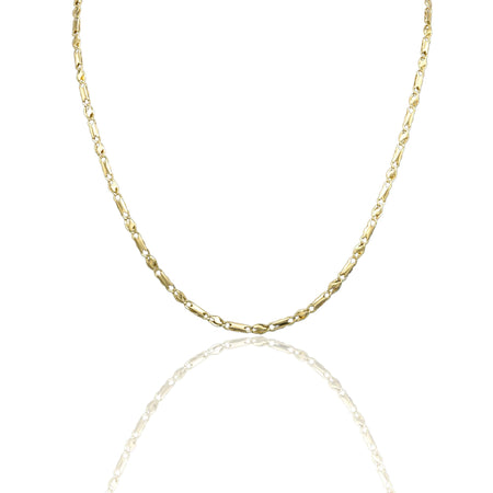 Collana Oro Giallo Oro 18 carati Catena Piatta Solo Oro cm.50