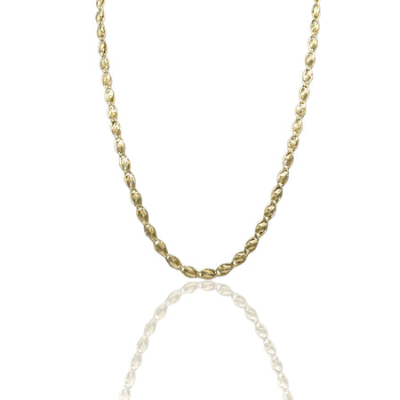 Collana Oro Giallo Oro 18 carati Catena Piatta Solo Oro cm.50