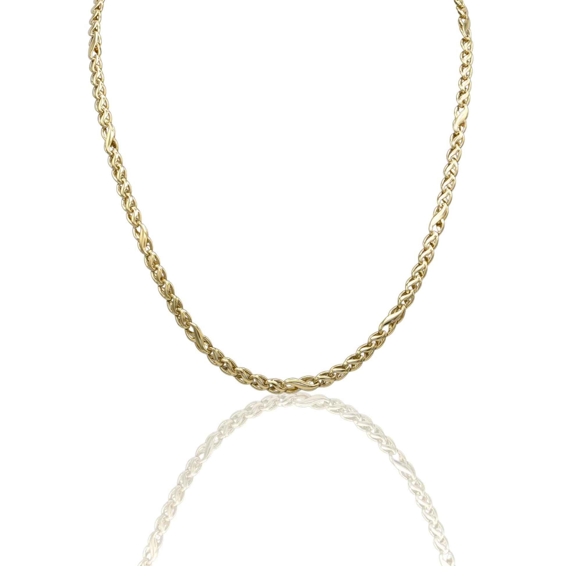 Collana Oro Giallo Oro 18 carati Catena Piatta Solo Oro cm.50