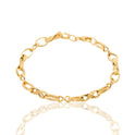 Bracciale Oro Giallo Oro 18 carati Catena Intrecciata Solo Oro