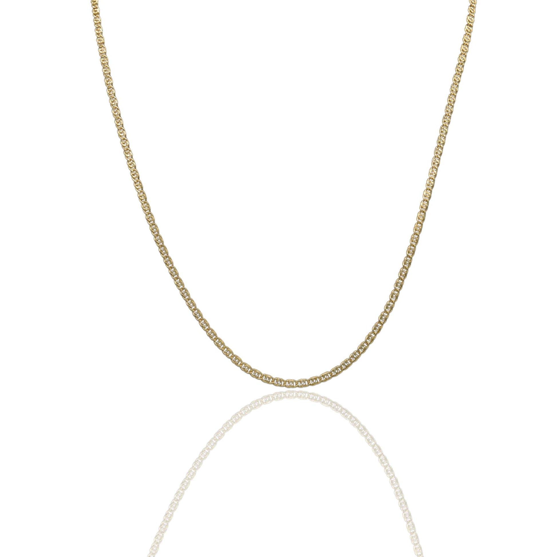 Collana Oro Giallo Oro 18 carati Catena Piatta Solo Oro