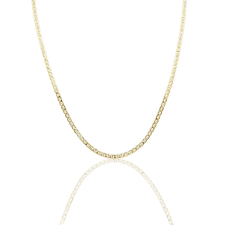 Collana Oro Giallo Oro 18 carati Catena Maglia Marinara Solo Oro cm.50