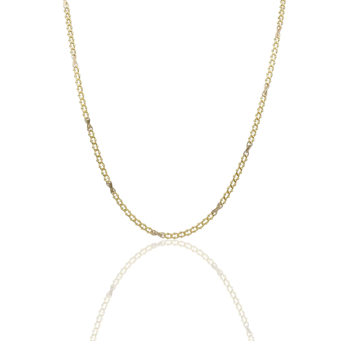 Collana Oro Giallo Oro 18 carati Catena Piatta Solo Oro cm.60