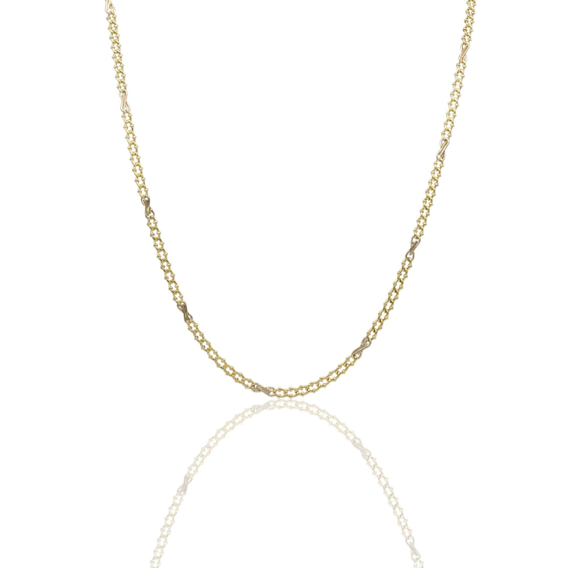 Collana Oro Giallo Oro 18 carati Catena Piatta Solo Oro cm.60