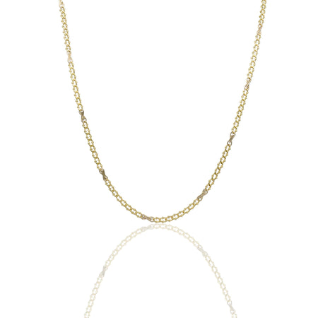 Collana Oro Giallo Oro 18 carati Catena Piatta Solo Oro cm.60