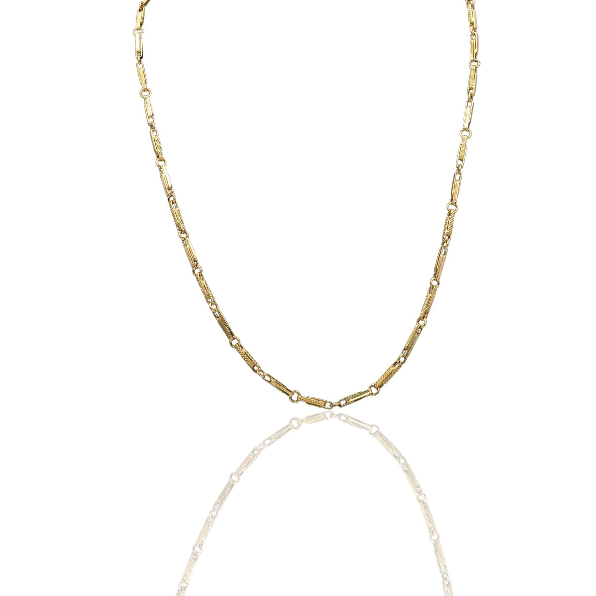 Collana Oro Giallo Oro 18 carati Catena Piatta Solo Oro