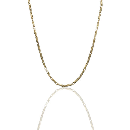 Collana Oro Giallo Oro 18 carati Girocollo maglie alternate Solo Oro