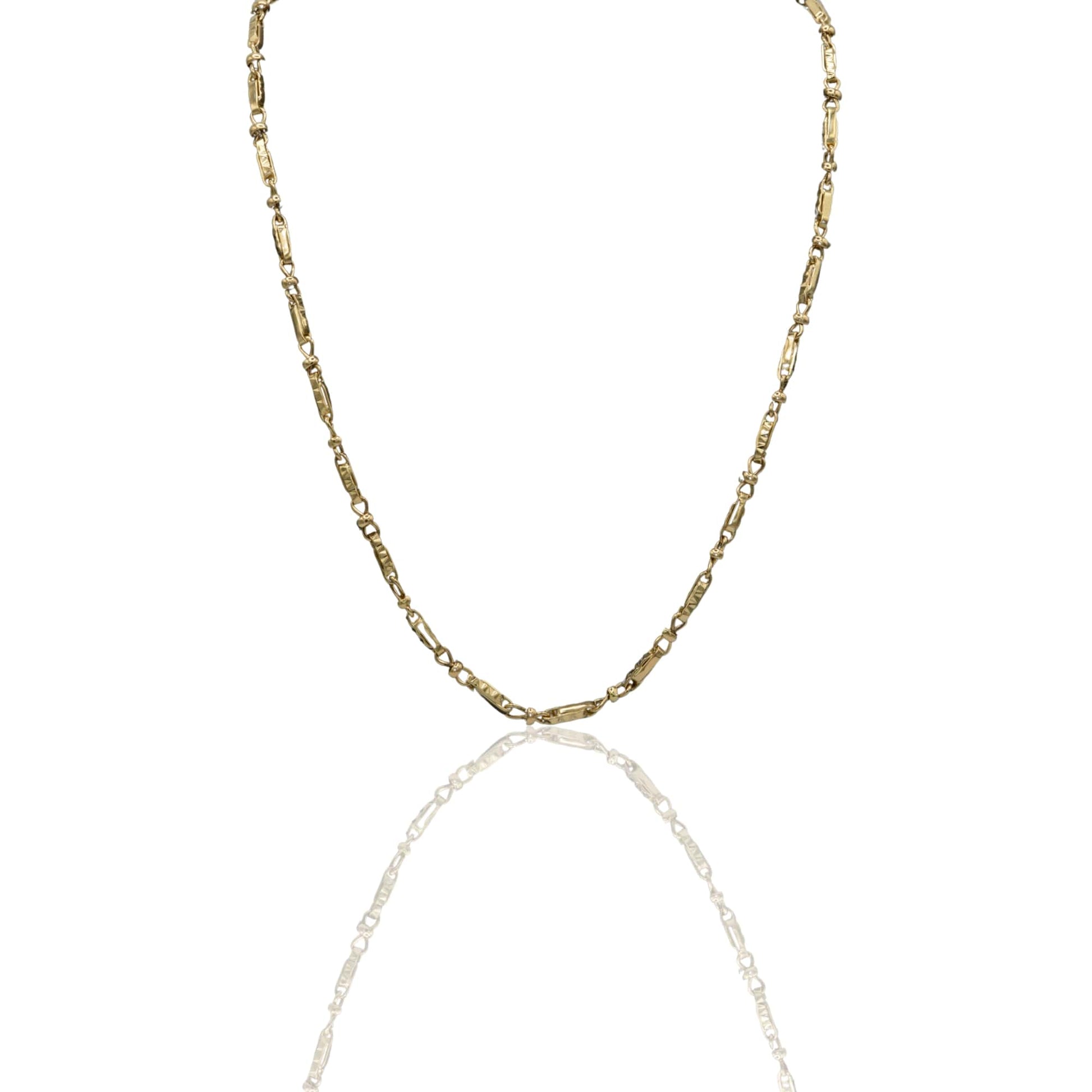 Collana Oro Giallo Oro 18 carati Girocollo maglie alternate Solo Oro