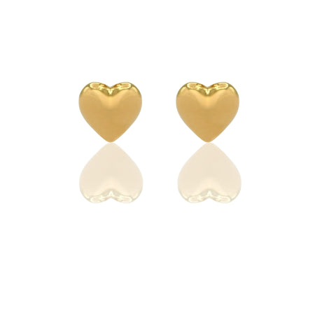 Orecchini Oro Giallo Oro 18 carati CUORE ELETTROFORMATO Solo Oro MIS.1
