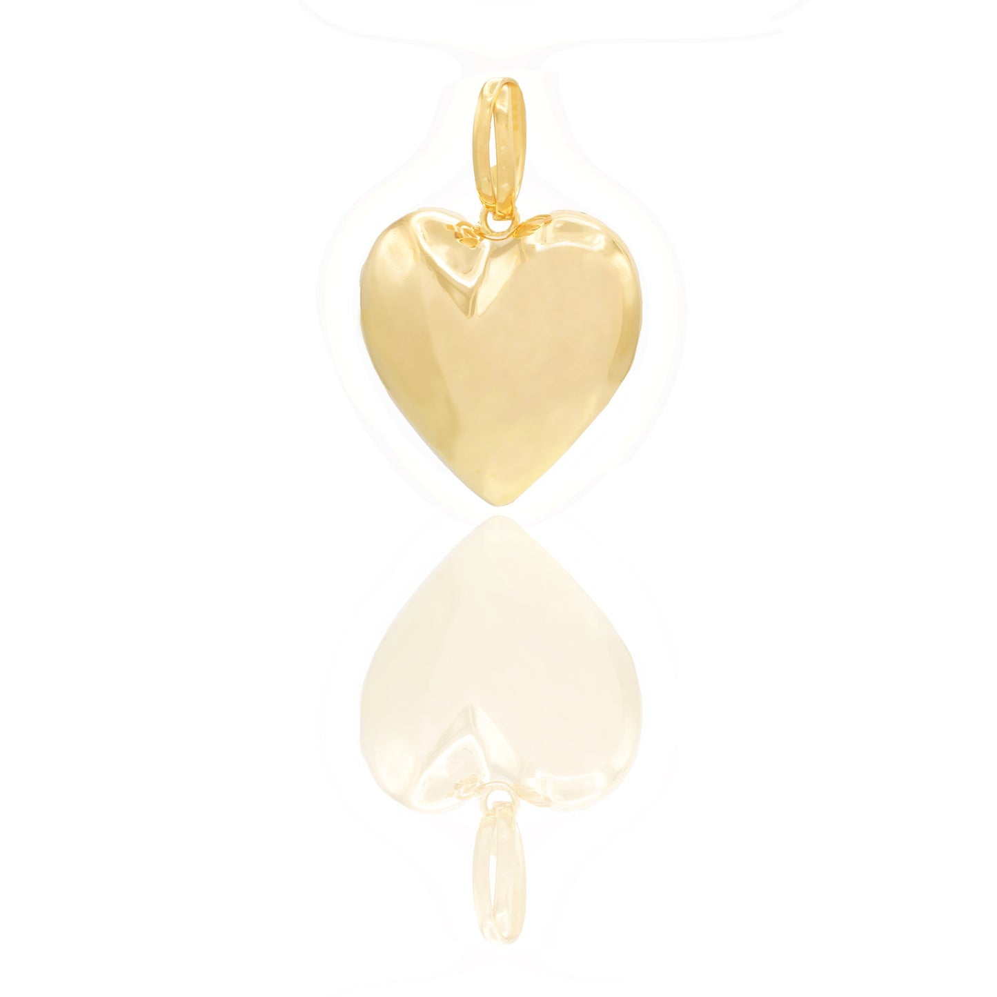 Ciondoli Oro Giallo Oro 18 carati Cuore elettroformato Solo Oro 4,5cm x 3cm spessore 18mm