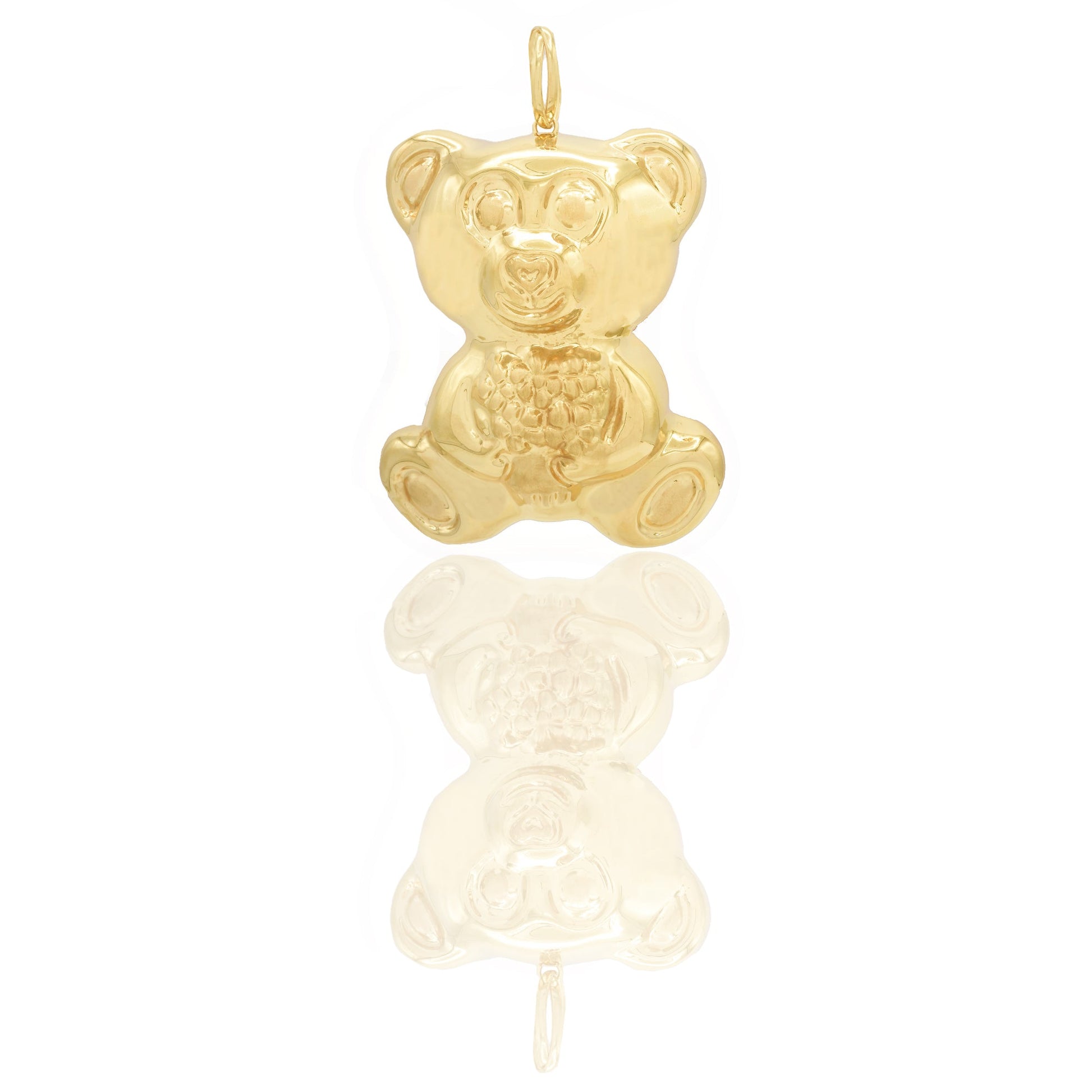 Ciondoli Oro Giallo Oro 18 carati Orso elettroforato Solo Oro 9cm x 6cm spessore 22mm