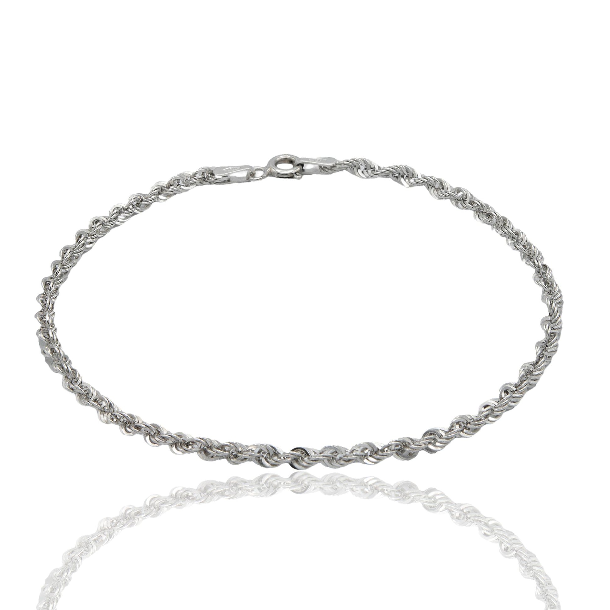 Bracciale Oro Bianco Oro 18 carati America 030 Solo Oro cm 21