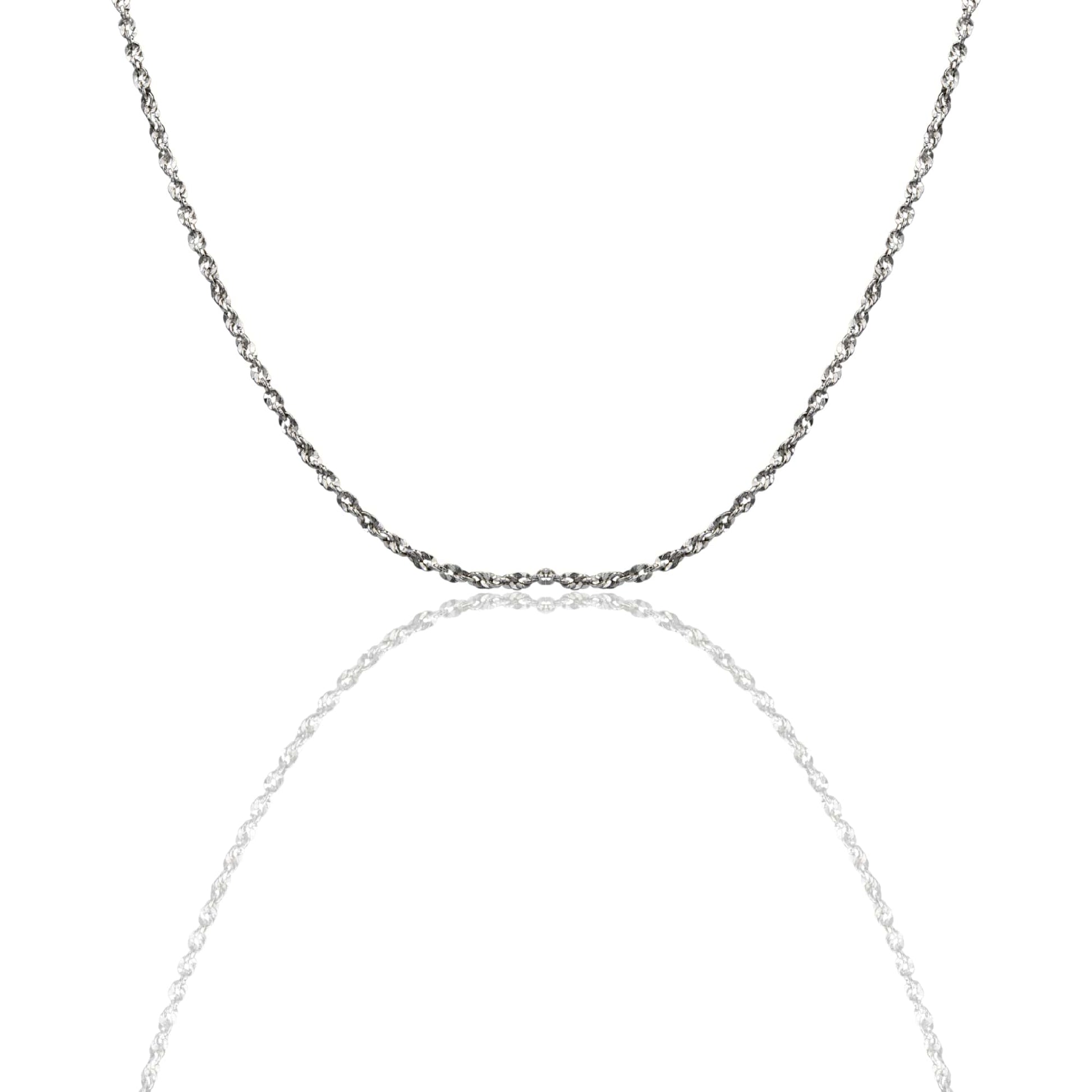 Collana Oro Bianco Oro 18 carati Iride 030 Solo Oro