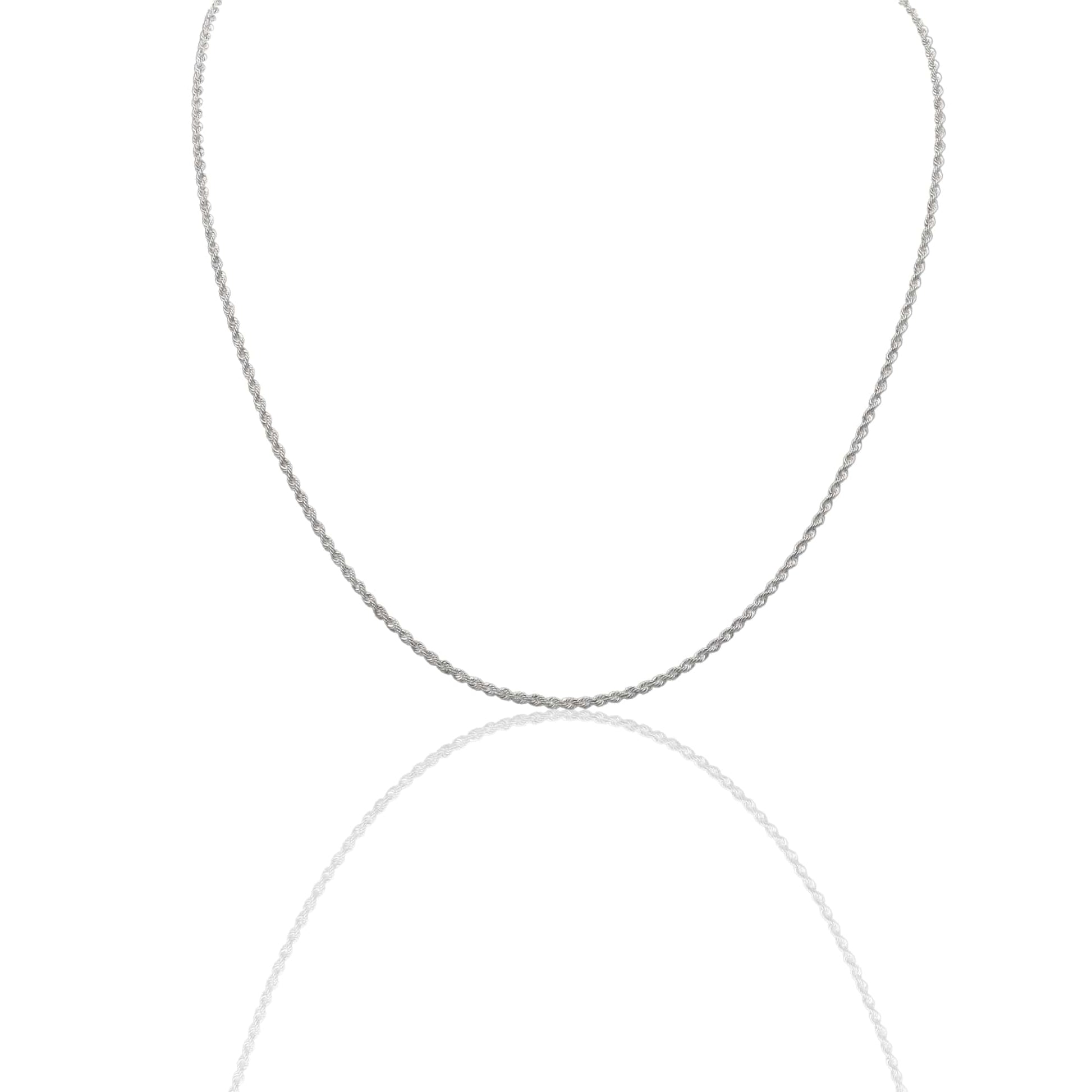 Collana Oro Bianco Oro 18 carati Laser 030 Solo Oro