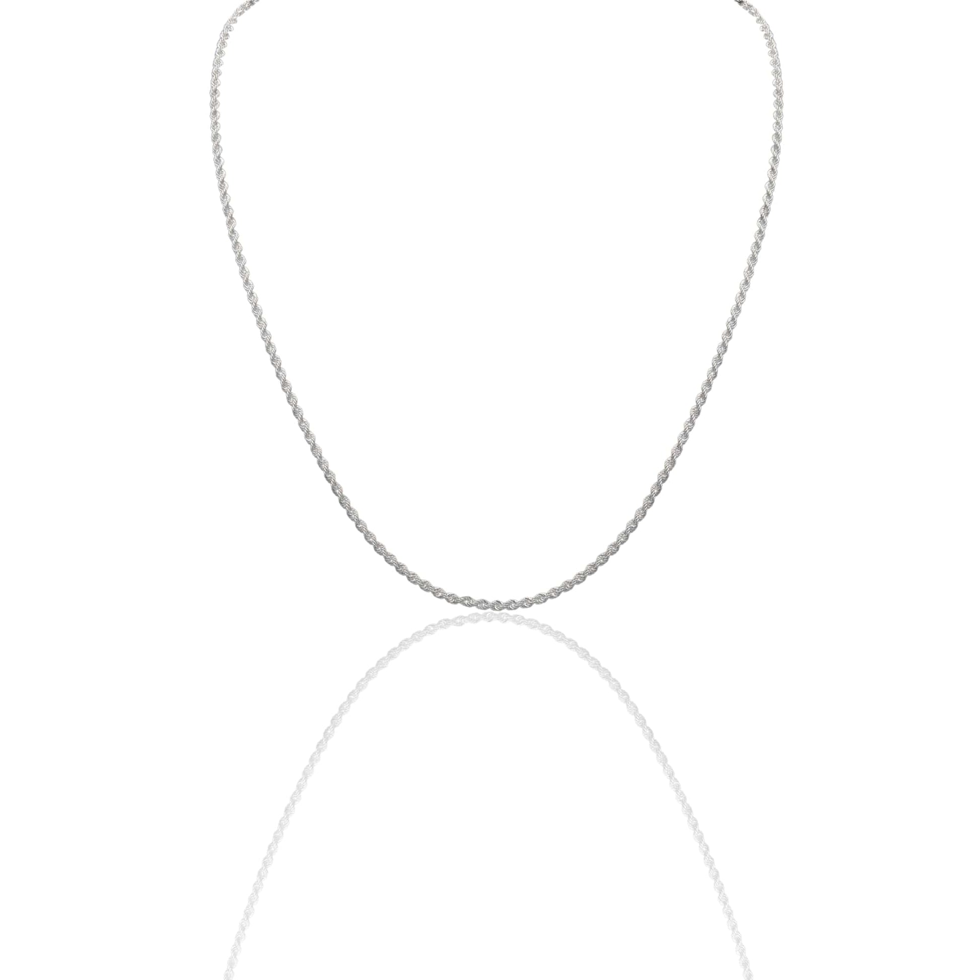 Collana Oro Bianco Oro 18 carati Laser 040 Solo Oro