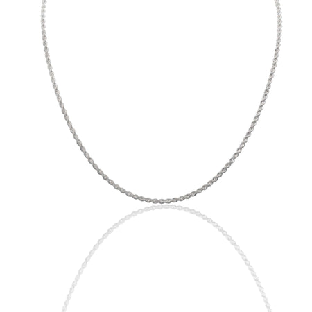 Collana Oro Bianco Oro 18 carati Laser 050 Solo Oro