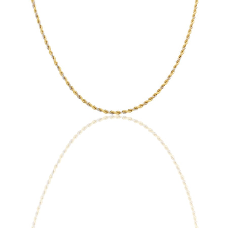 Collane Oro Giallo, Oro Bianco Catena vuota  Solo Oro cm.45