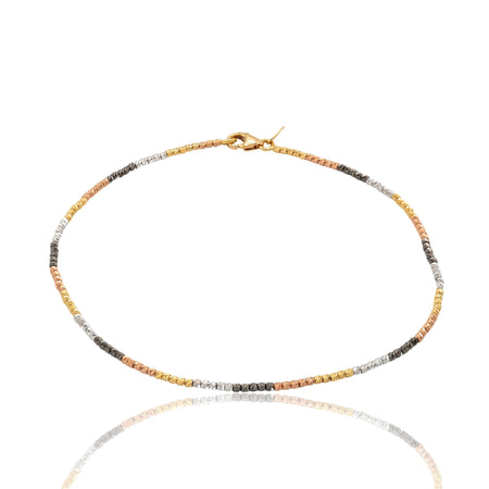 Bracciale Oro Giallo Oro Bianco Oro Rosa Oro Nero Oro 18 carati Slash Solo Oro Sfera 1,5 mm