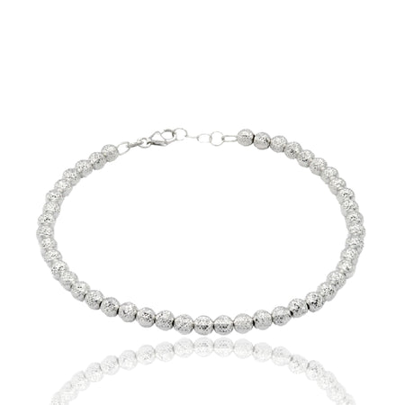 Bracciale Oro Bianco Oro 18 carati Milleluci Solo Oro Sfera 4 mm