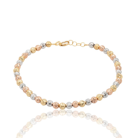 Bracciale Oro Bianco, Oro Giallo, Oro Rosa Oro 18 carati Milleluci Solo Oro Sfera 4 mm