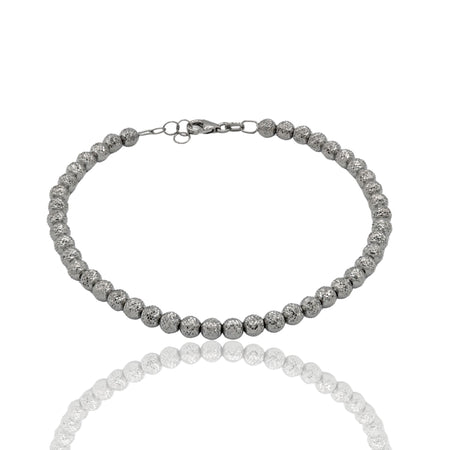 Bracciale Oro Brunito Oro 18 carati Milleluci Solo Oro Sfera 4 mm