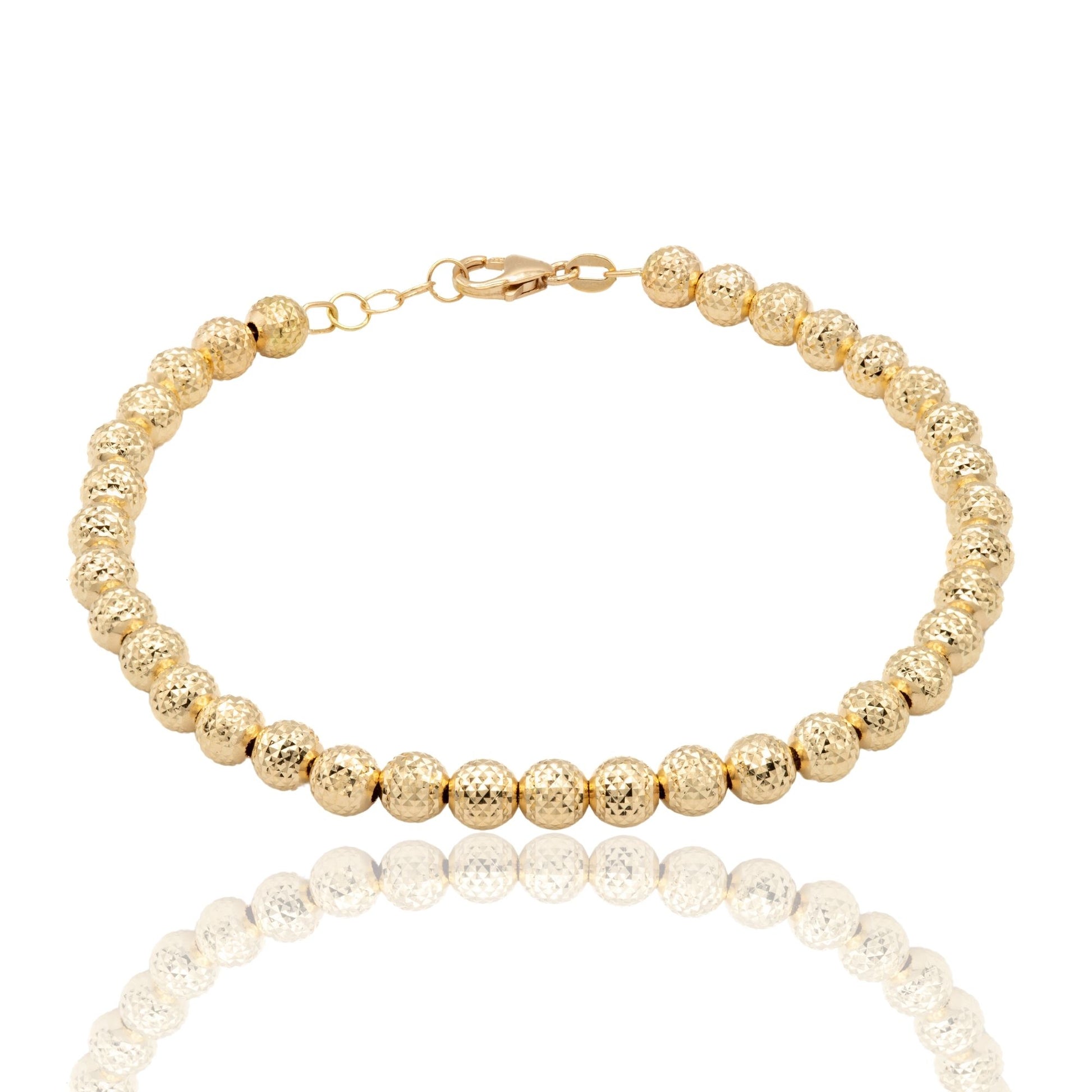 Bracciale Oro Giallo Oro 18 carati Milleluci Solo Oro Sfera 5 mm
