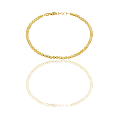 Bracciale Oro Bianco Oro 18 carati Milleluci Solo Oro Lunghezza cm. 19 sfera mm. 3