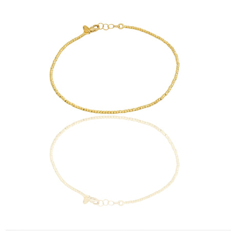 Bracciale Oro Giallo Oro 18 carati Microsfera Slash Solo Oro Lunchezza cm.19,5 sfera mm. 1,5