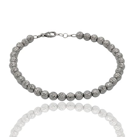 Bracciale Oro Brunito Oro 18 carati Milleluci Solo Oro Sfera 5 mm