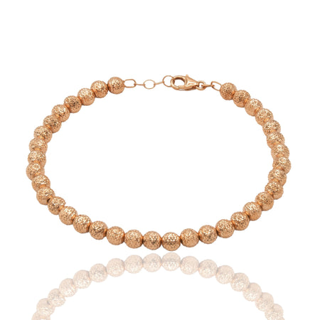 Bracciale Oro Rosa Oro 18 carati Milleluci Solo Oro Sfera 5 mm