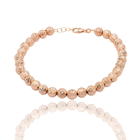 Bracciale Oro Rosa Oro 18 carati Milleluci Solo Oro Sfera 6 mm