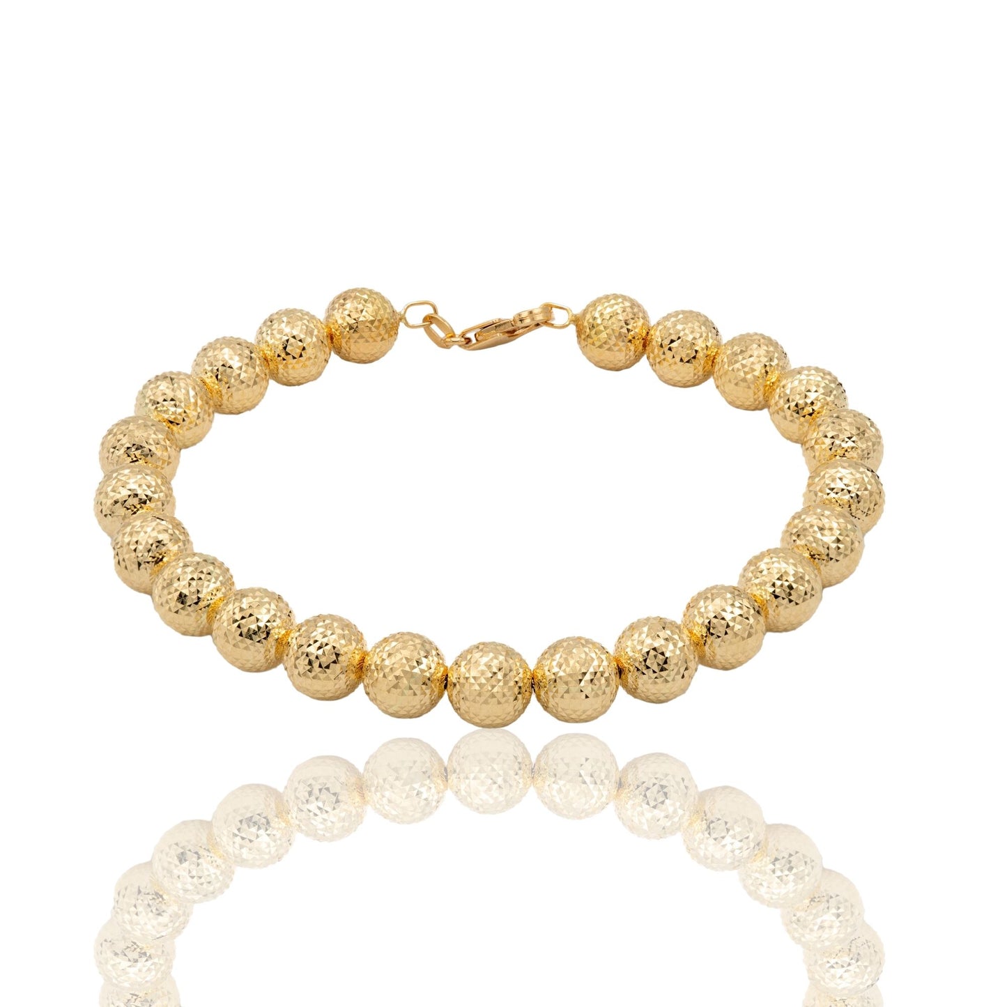 Bracciale Oro Giallo Oro 18 carati Milleluci Solo Oro Sfera 8 mm