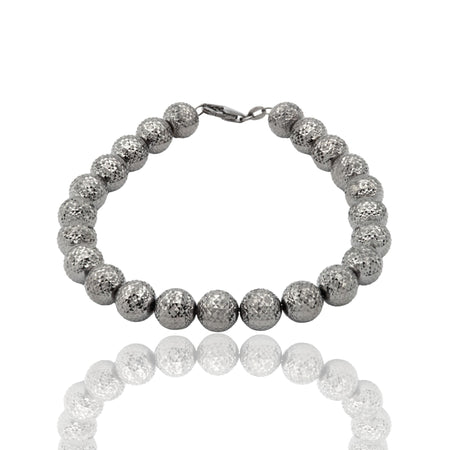 Bracciale Oro Brunito Oro 18 carati Milleluci Solo Oro Sfera 8 mm