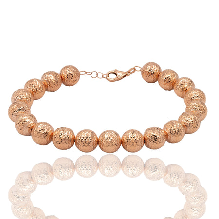 Bracciale Oro Rosa Oro 18 carati Milleluci Solo Oro Sfera 10 mm