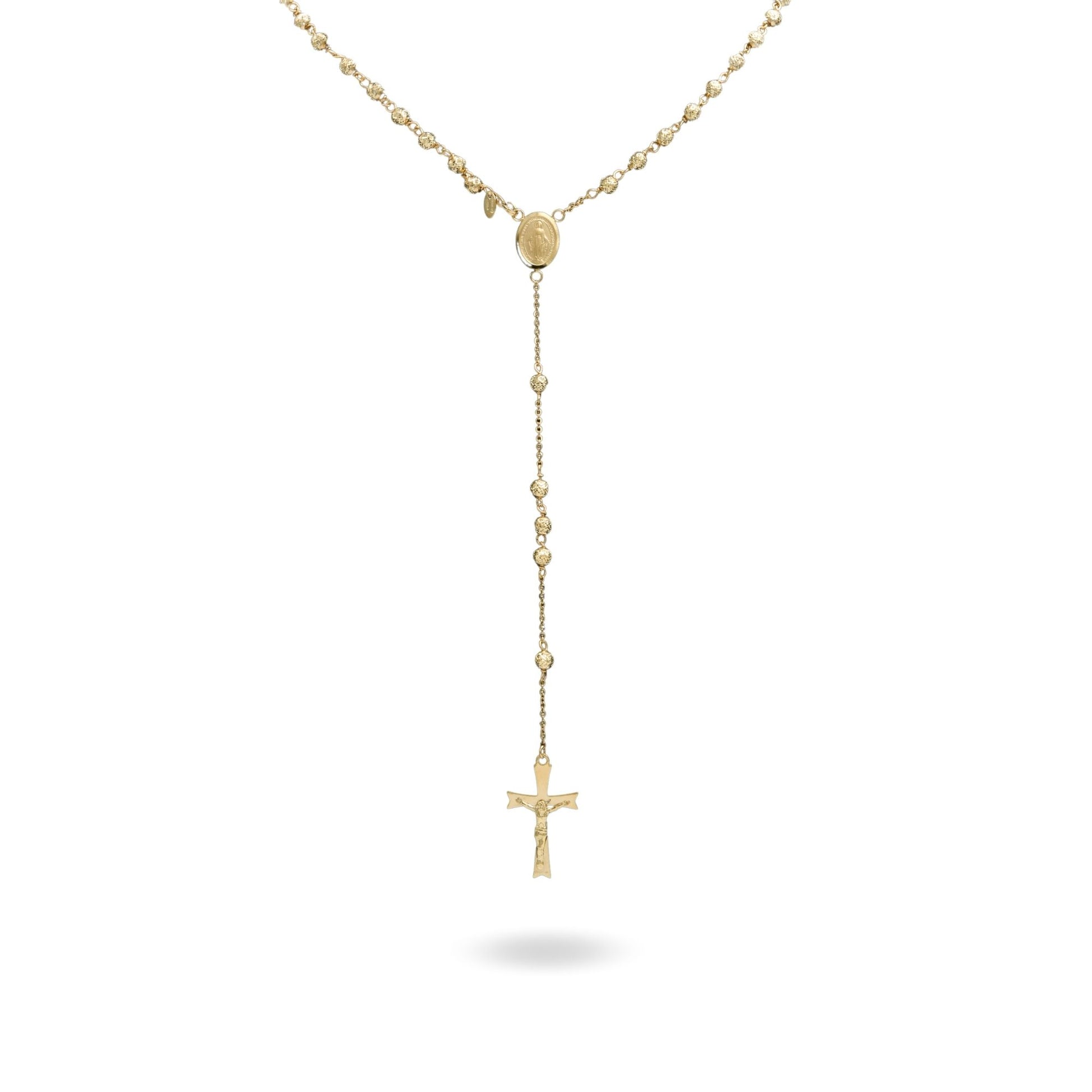 Collana Oro Giallo Oro 18 carati Rosario Milleluci Solo Oro cm.50 Sfera 4  mm