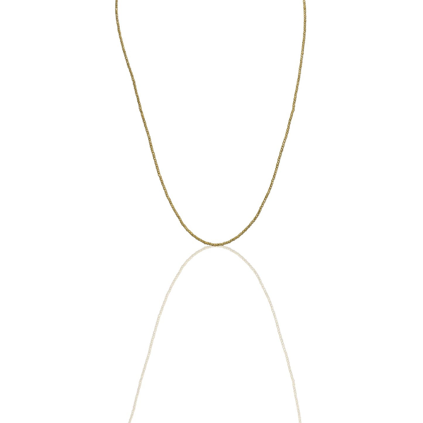 Collana Oro Giallo Oro 18 carati Girocollo sfere Slash Solo Oro cm.50 Sfera 1,5 mm