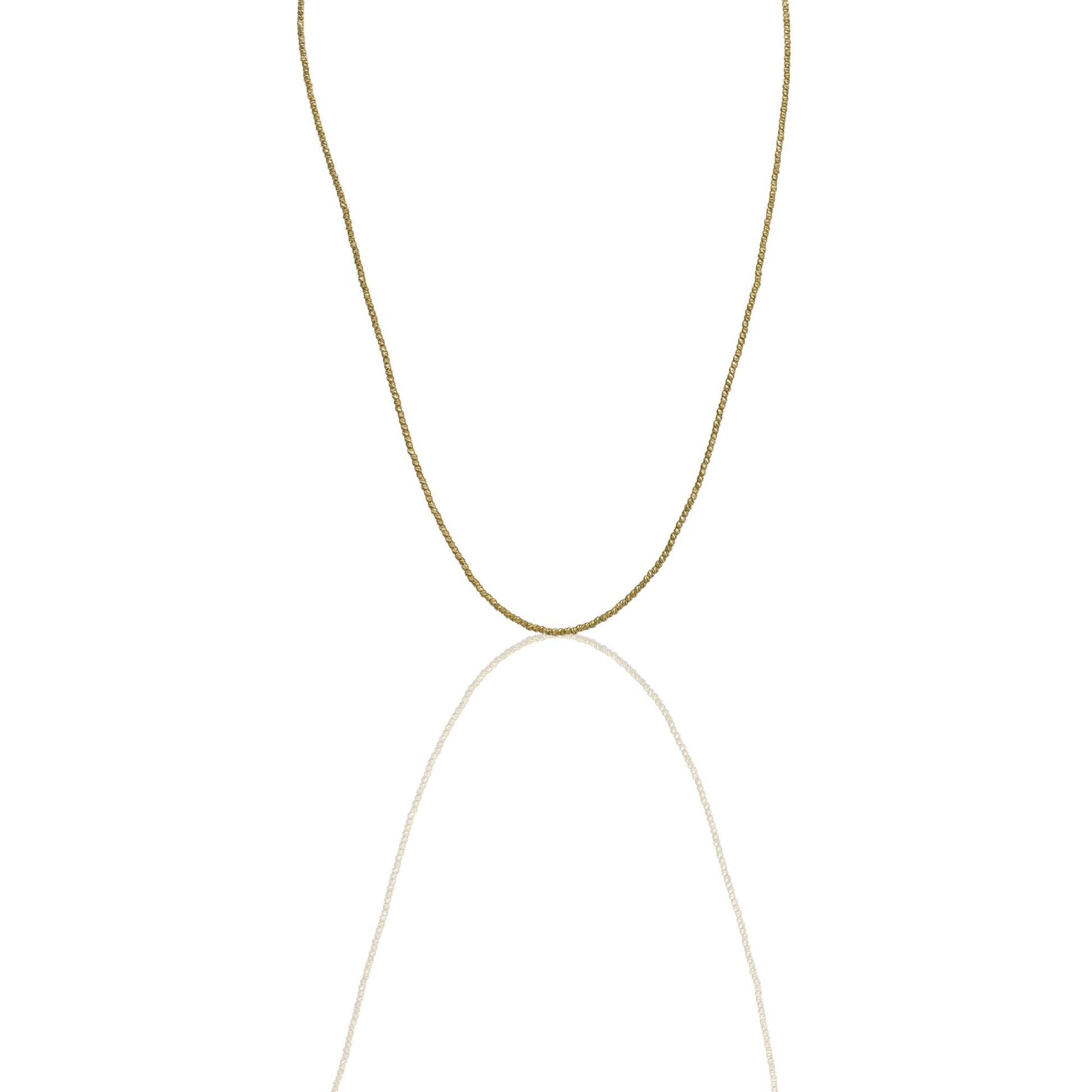 Collana Oro Giallo Oro 18 carati Girocollo sfere Slash Solo Oro cm.50 Sfera 1,5 mm