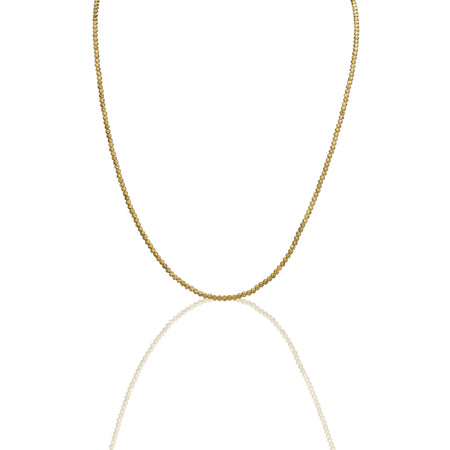 Collana Oro Giallo Oro 18 carati Girocollo sfere Slash Solo Oro cm.50 Sfera 3 mm
