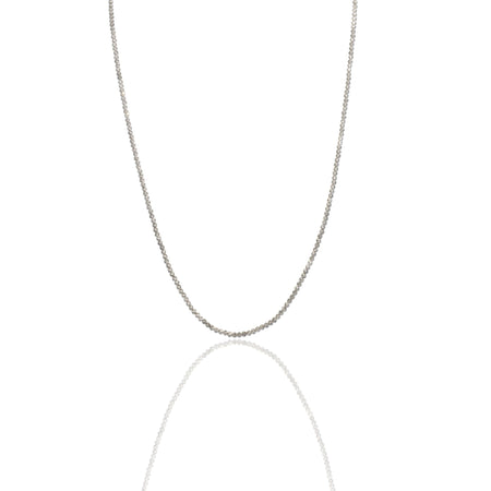 Collana Oro Bianco Oro 18 carati Girocollo sfere Slash Solo Oro cm.50 Sfera 3 mm