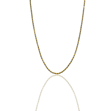 Collana Oro Brunito, Oro Giallo Oro 18 carati Girocollo sfere Slash Solo Oro cm.50 Sfera 3 mm