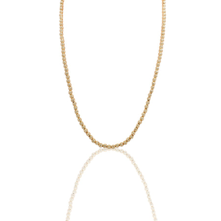 Collana Oro Giallo Oro 18 carati Girocollo Milleluci Solo Oro cm.50 Sfera 4 mm