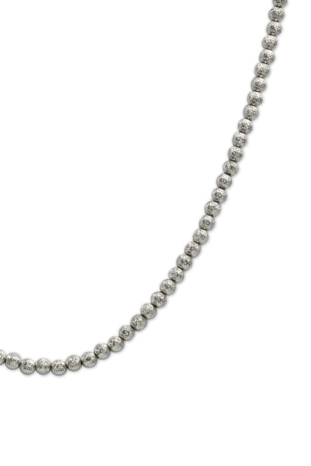 Collana Oro Bianco Oro 18 carati Girocollo Milleluci Solo Oro cm.50 Sfera 4 mm