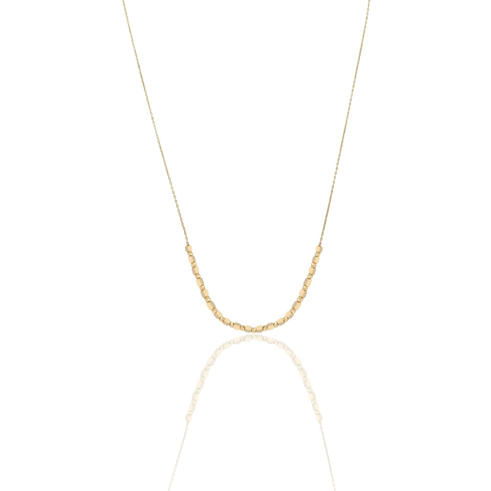 Collana Oro Giallo Oro 18 carati Girocollo A Sfere Alternate Solo Oro